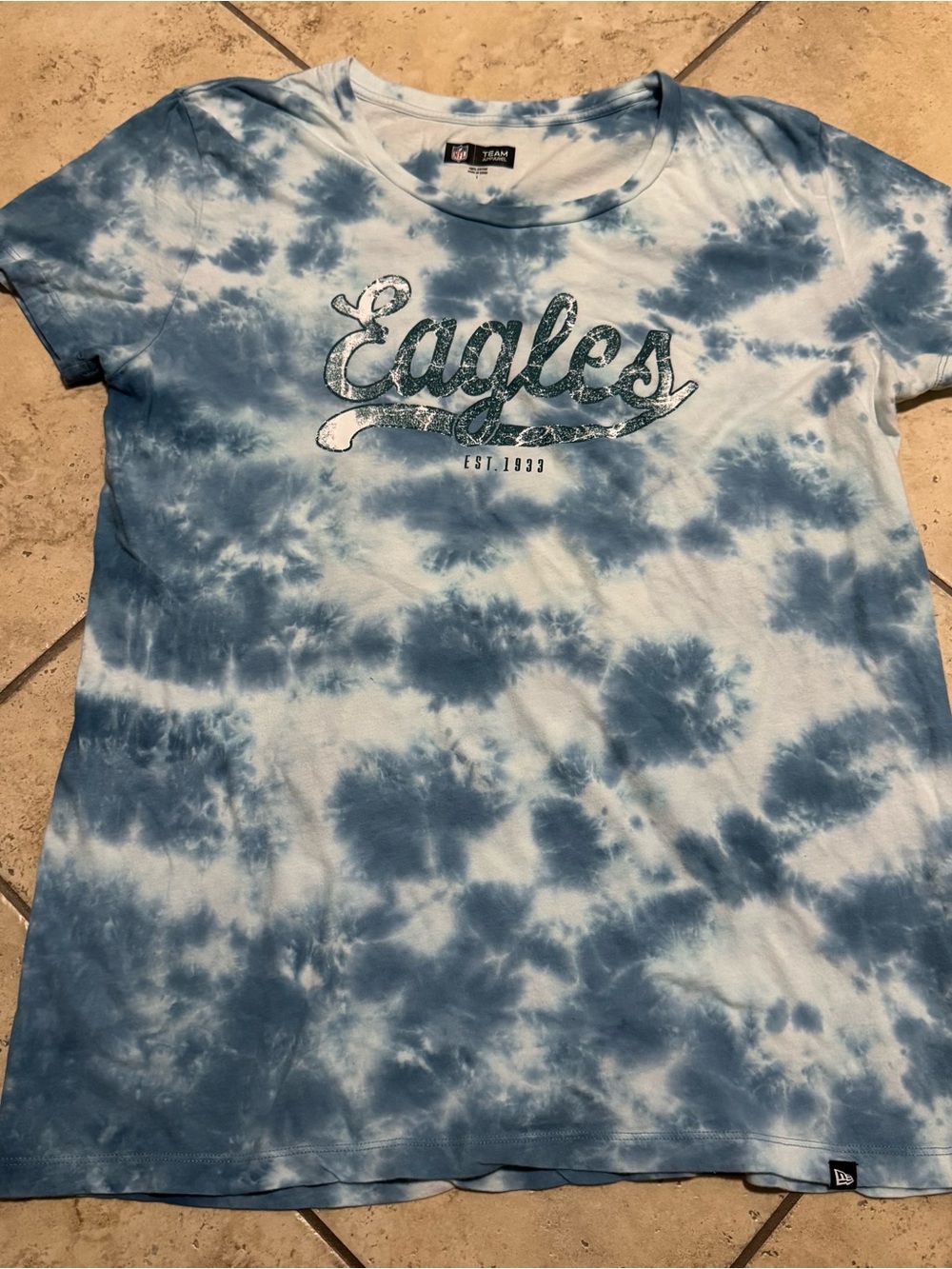 NFL Apparel Blue Tie-Dye 'Eagles' Tee